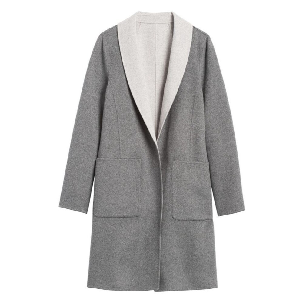 Banana Republic Double Face Wool Blend Coat Gray size S